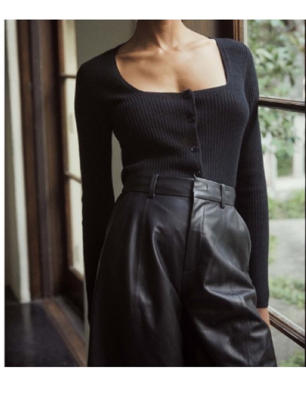 Vince Square Neck Cashmere Cardigan